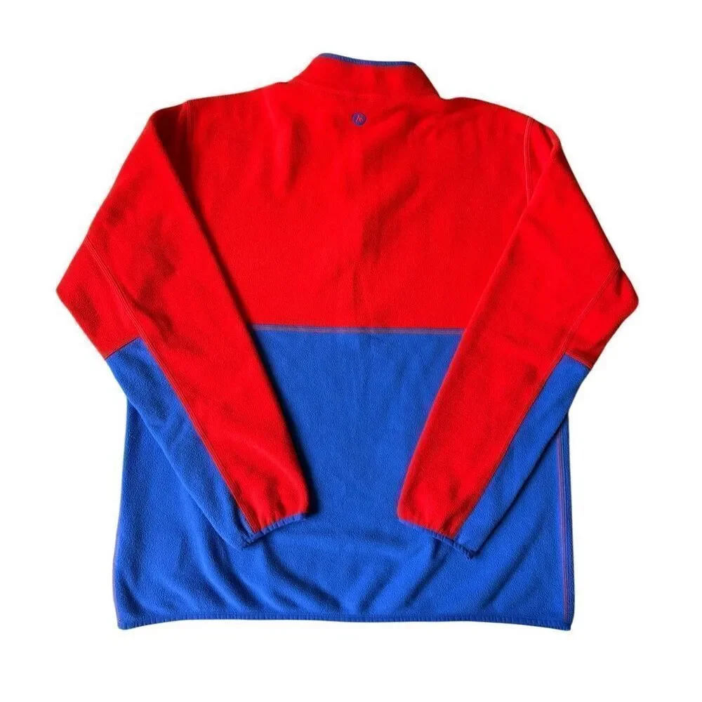 Marmot Men’s Rocklin 1/2-Zip Fleece Jacket Pullover size XXL Blue Red
